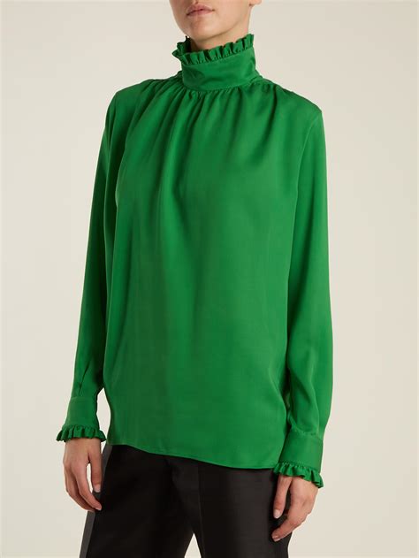 gucci blouse green